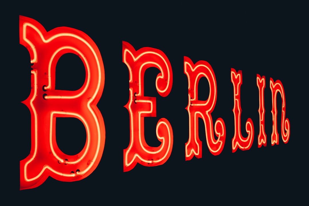turned on red Berlin neon signage
