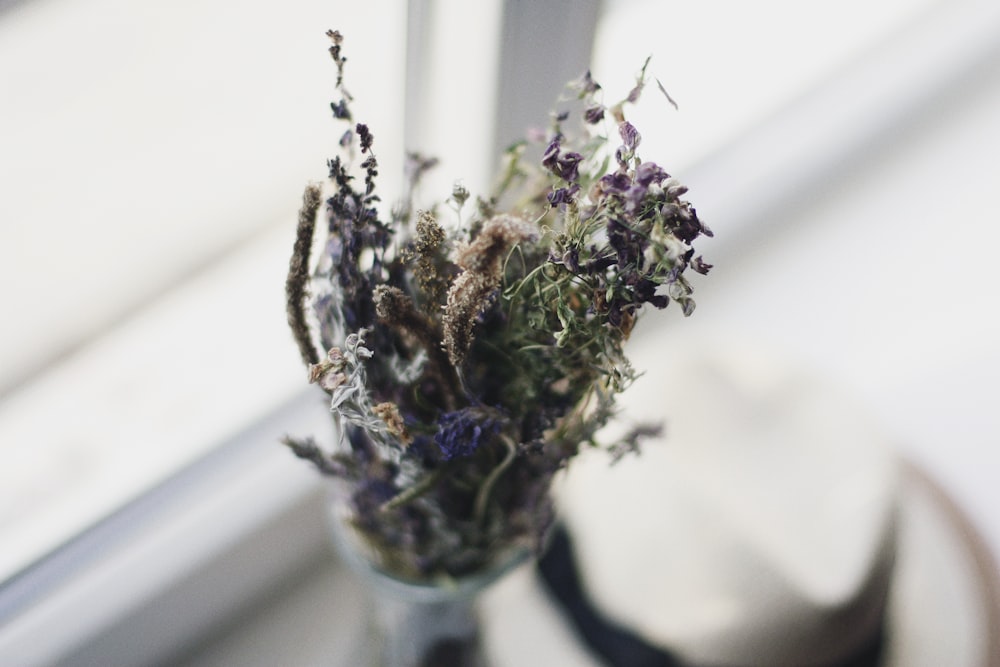 selective focus photography of withered flower centerpiece