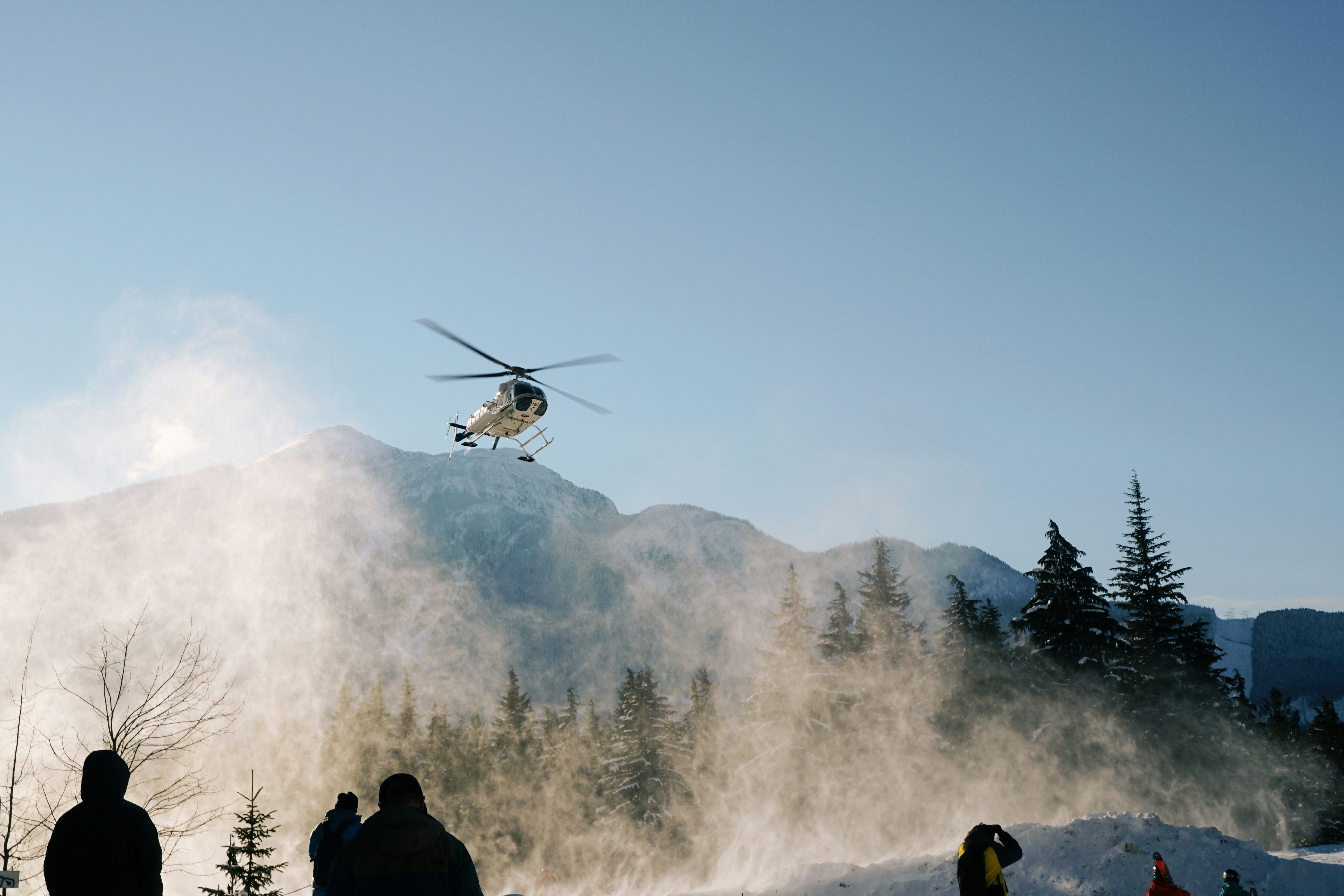 helicopter on flight