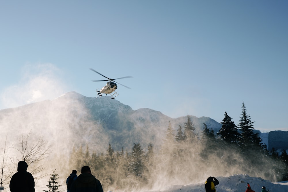 helicopter on flight