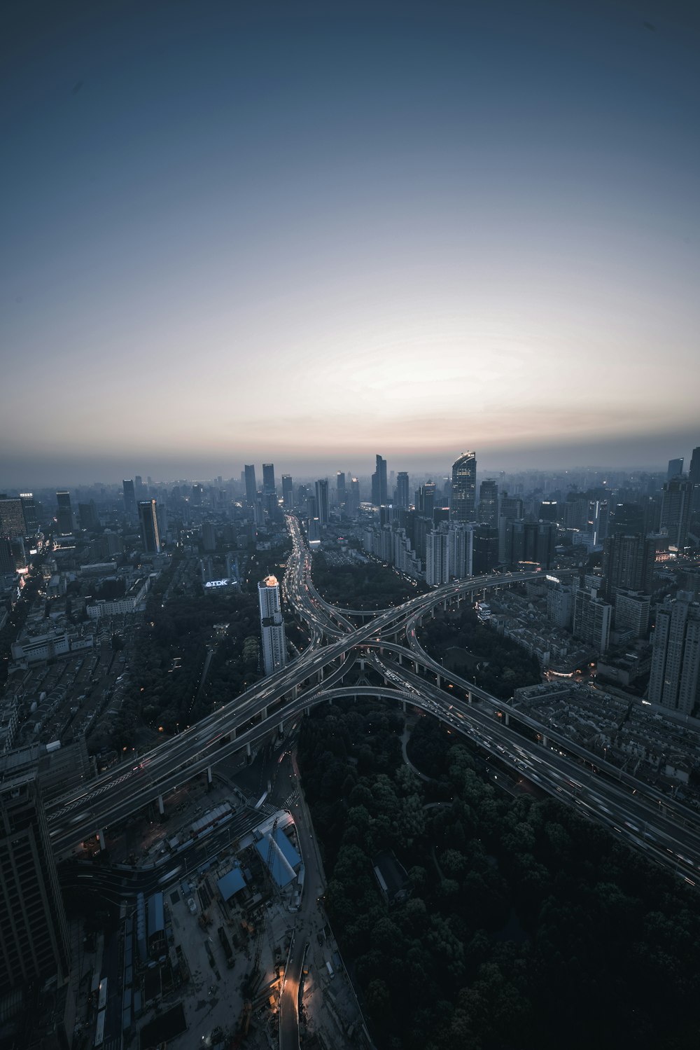 bird's eye view of cityscape