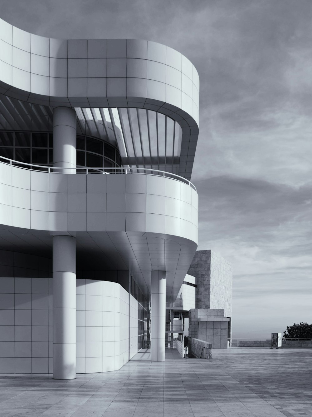 empty white concrete building