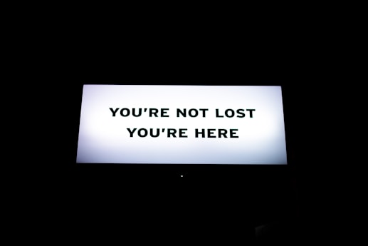 turned-on flat screen TV