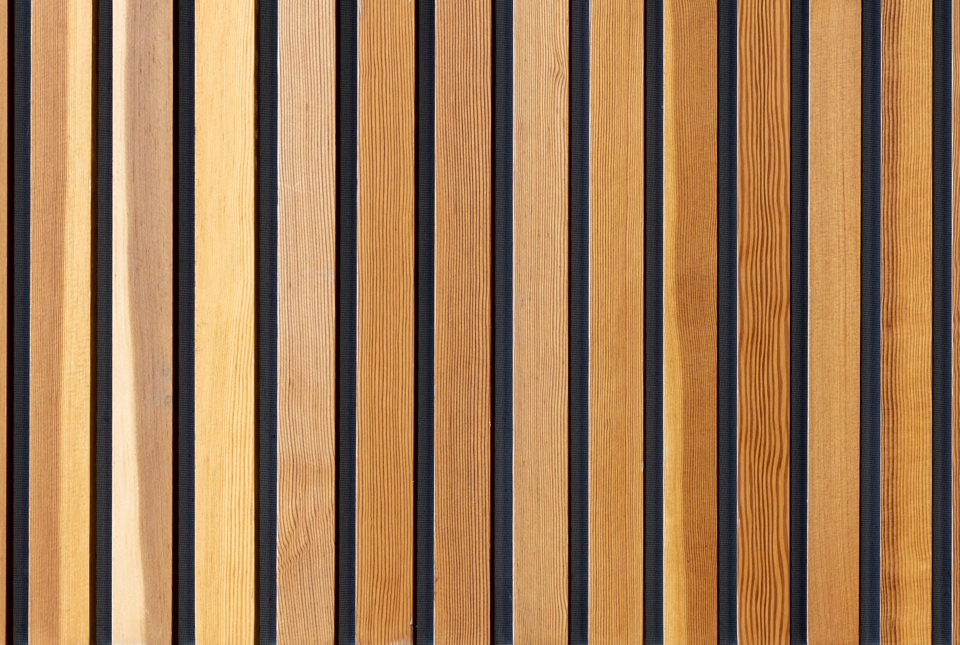 Vertical oak slats