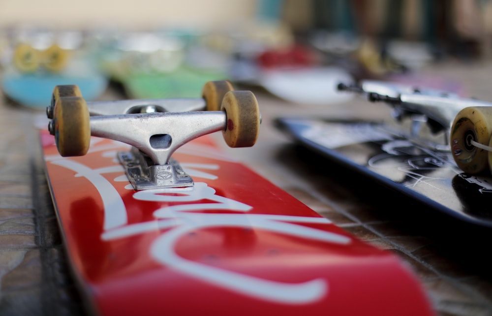 red skateboard