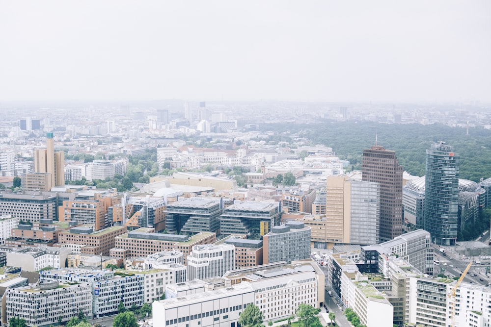 Vue aérienne d’un gratte-ciel