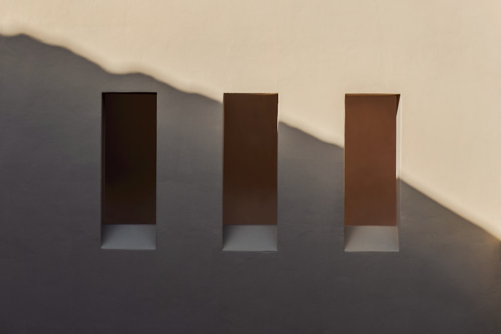 silhouette of three bars illustration