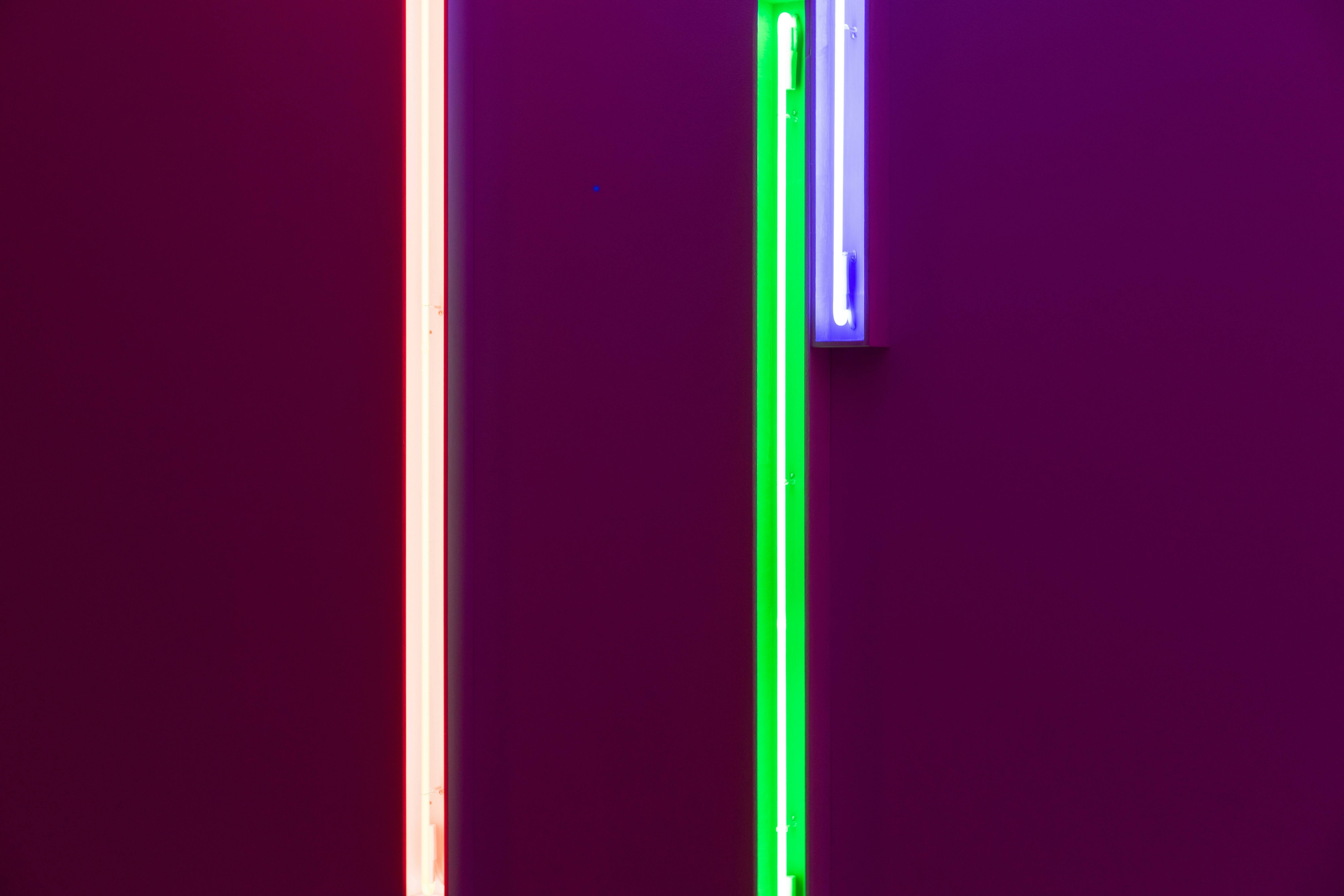 Green red and purple lights