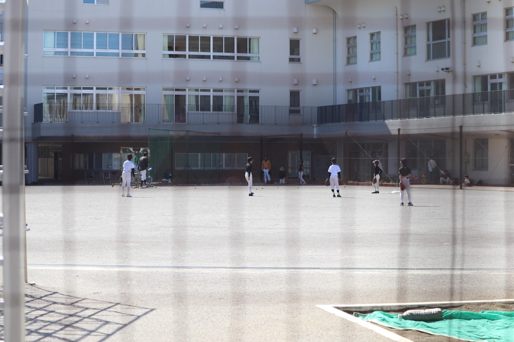 men playing baseball