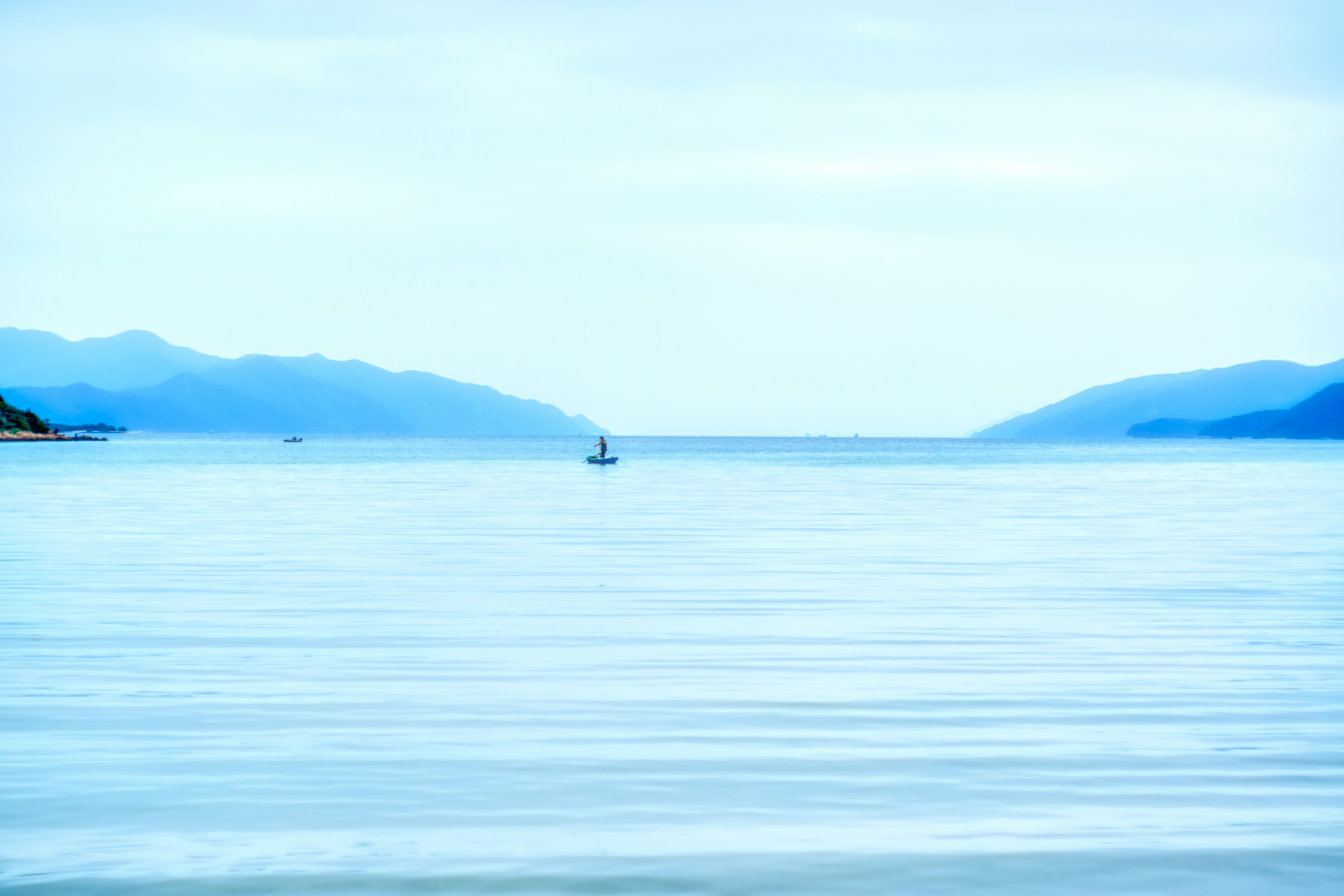 white and blue wooden bed frame