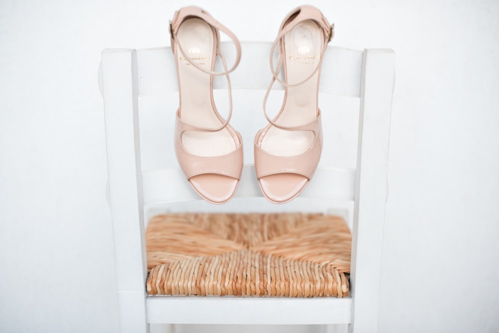 nude open-toe ankle strap heels