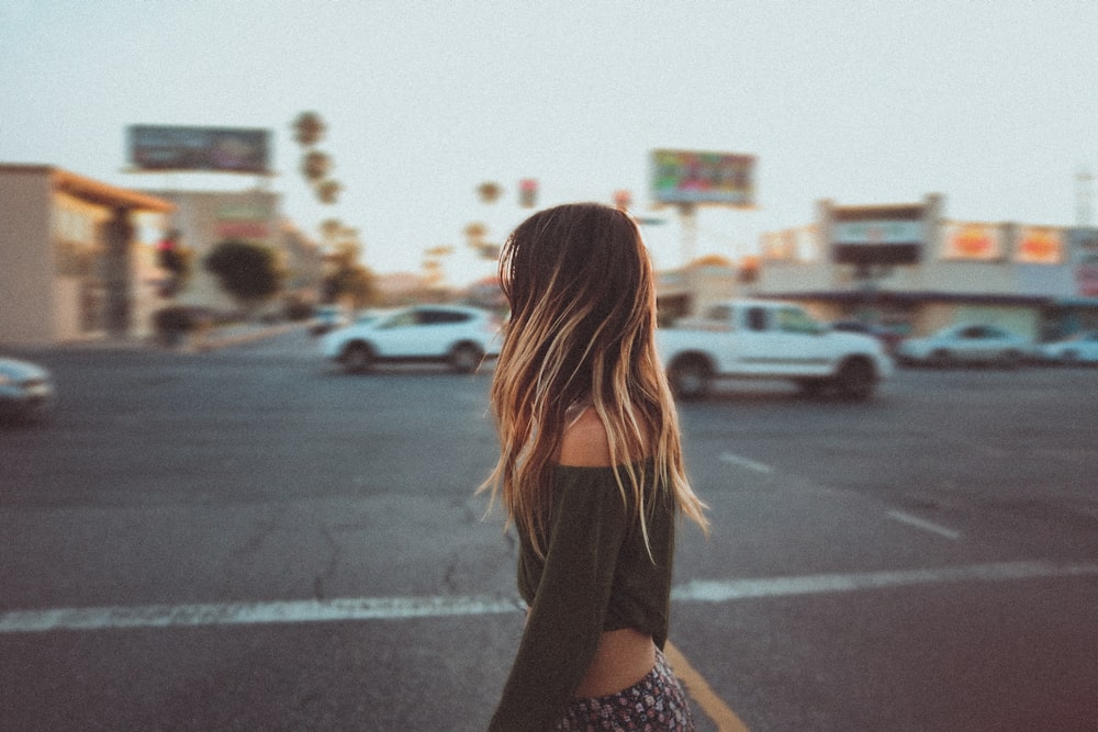 woman on road during daytime