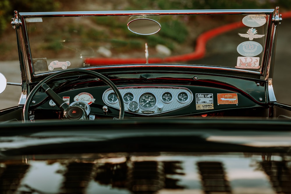 shallow focus photo of car interior