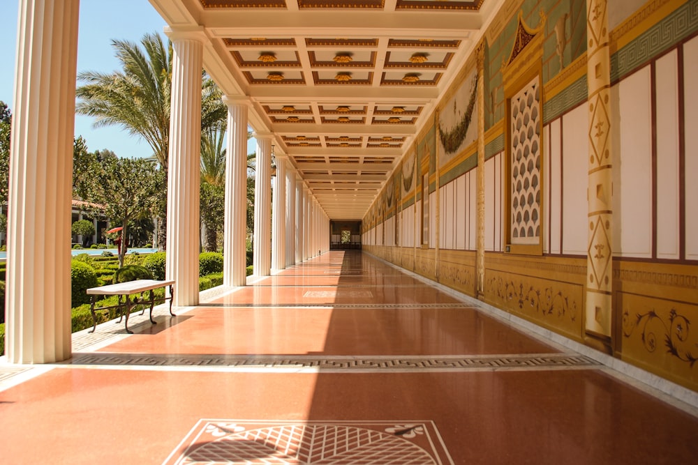 hallway near plants