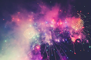 multicolored fireworks