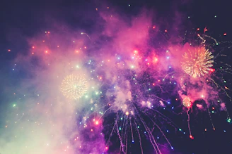 multicolored fireworks