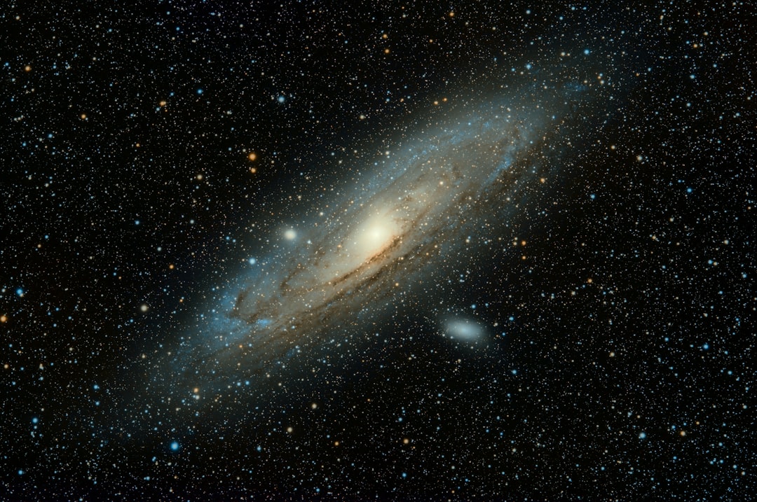 black hole galaxy illustration, Andromeda Galaxy