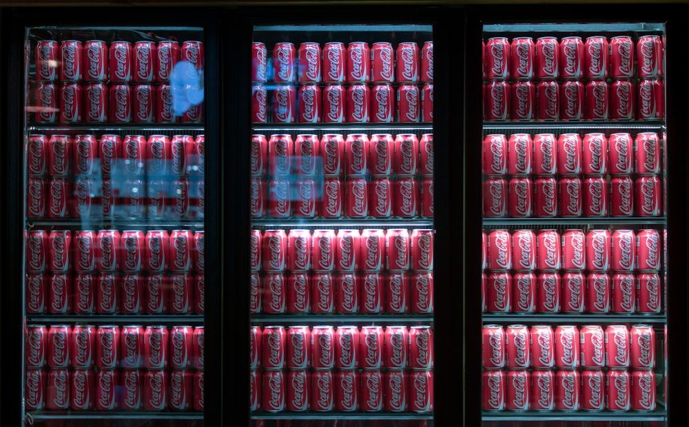 Coca-Cola can lot in beverage vending machines