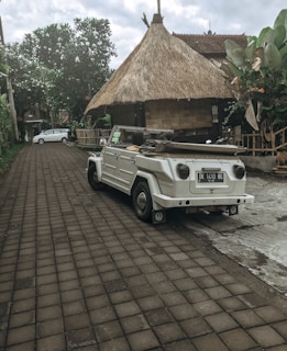 A beautiful convertible car ready for island tours.
