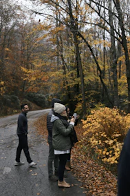 people standing beside plants