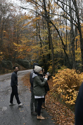 people standing beside plants