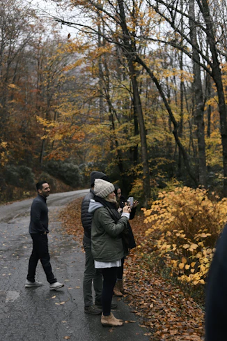 people standing beside plants