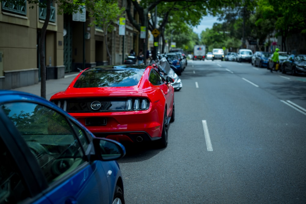 vehicles park near street