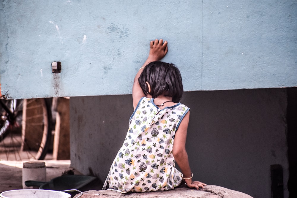 girl near building