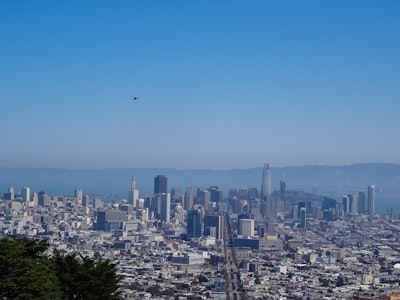 aerial view of city near ocean 49ers google meet background
