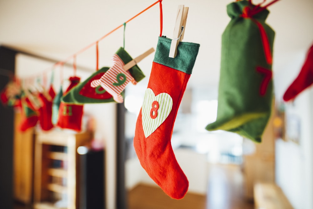 red and white stocking