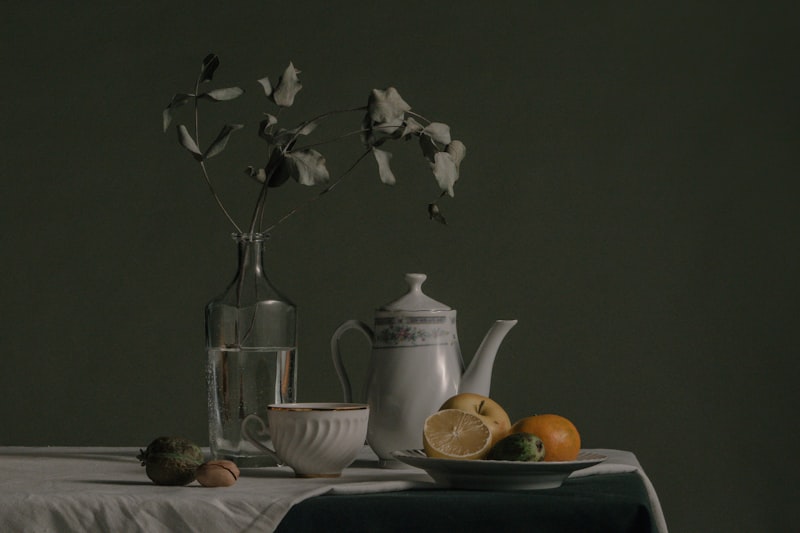 teapot on table