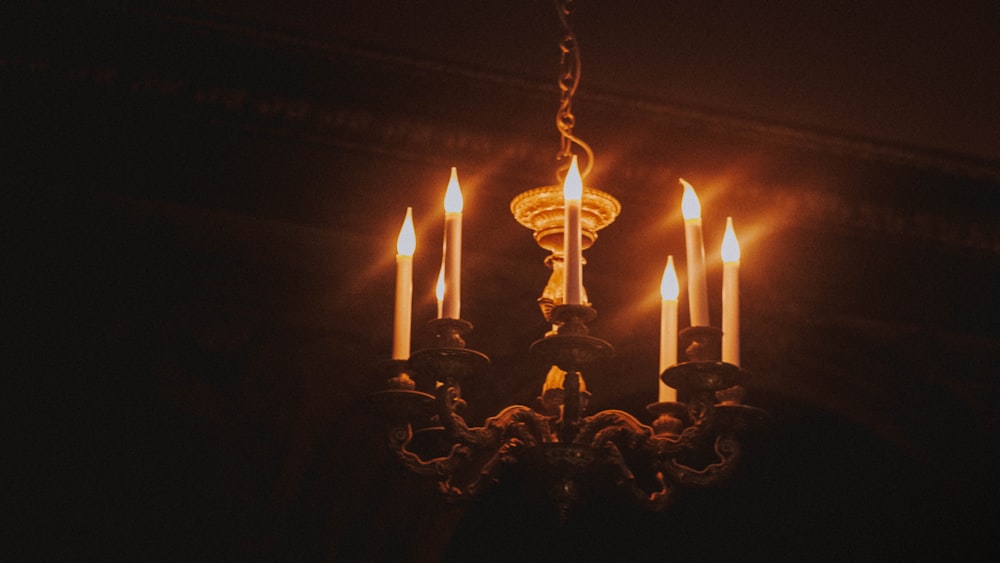 lighted candelabra chandelier