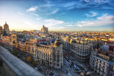 Madrid Gran Via at night
