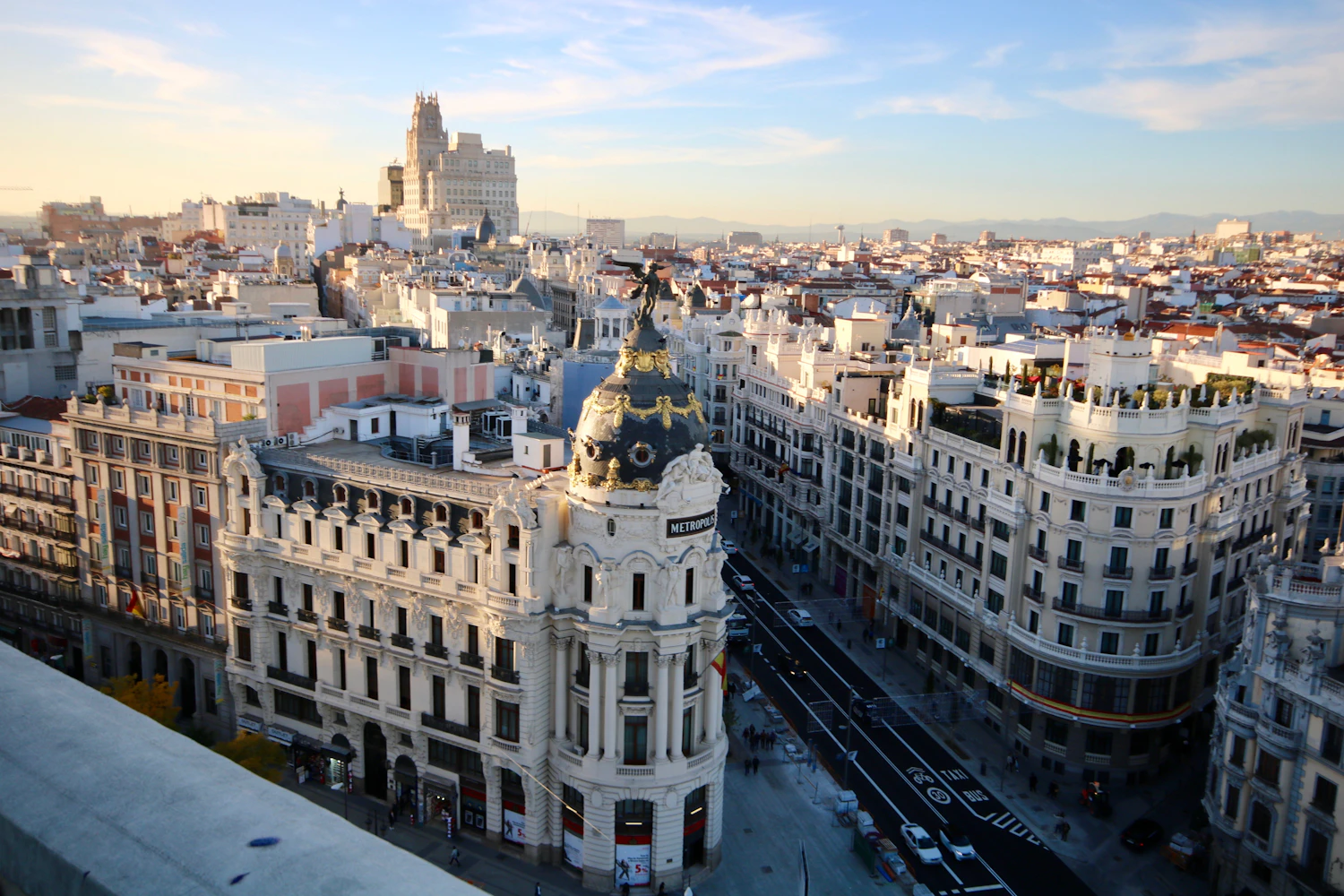 Edificio Metrópolis en la Gran Vía de Madrid, España