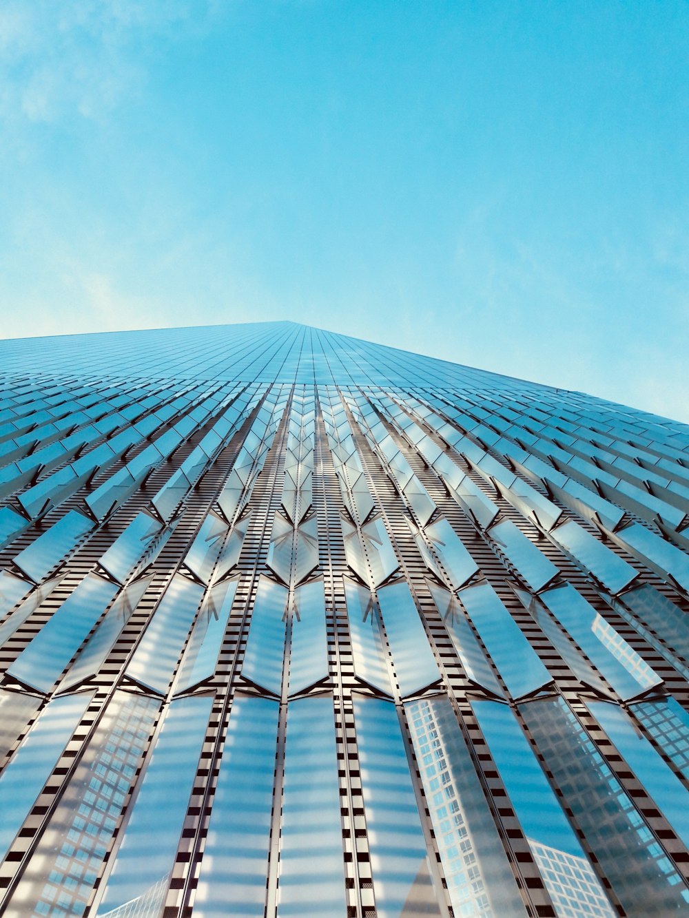 low angle photography of glass building