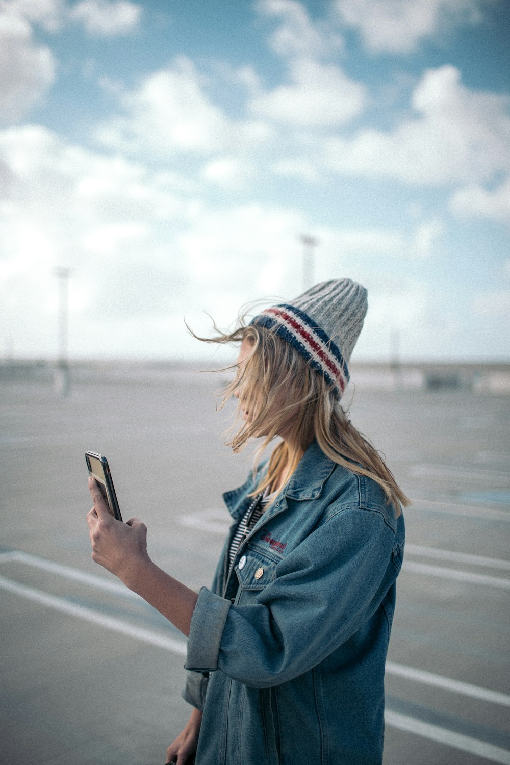 woman using smartphone outdoor