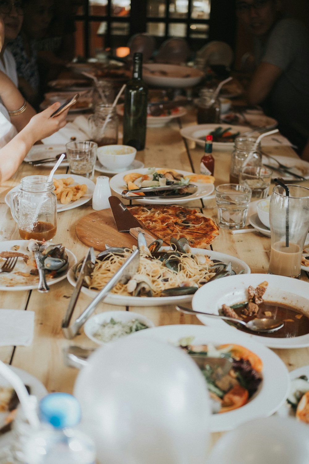 food serve on table