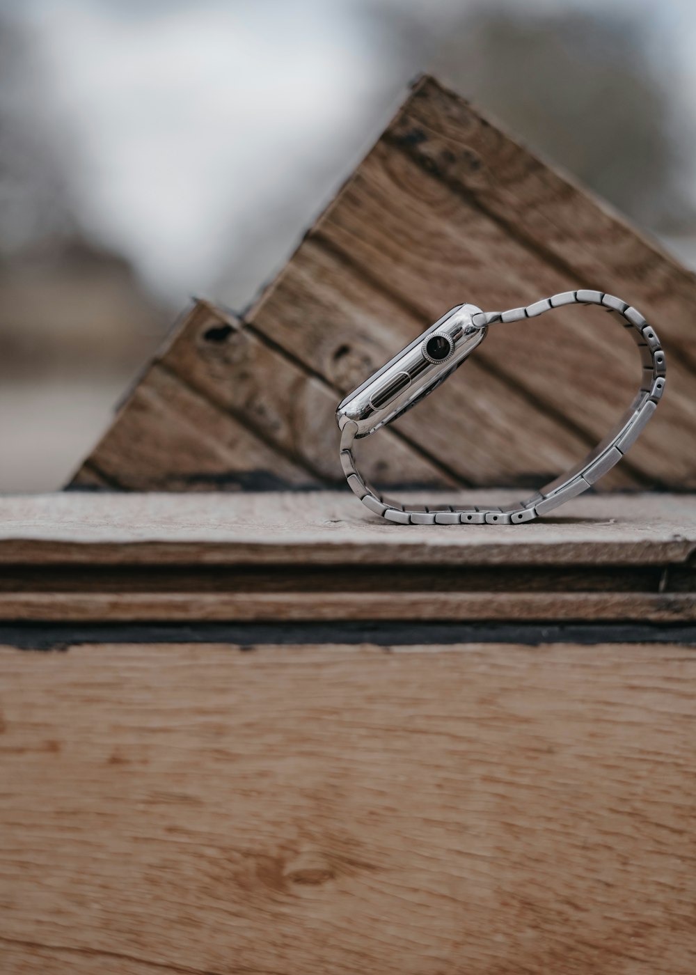 silver smartphone with link bracelet