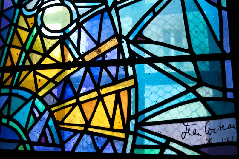 Mozaïek van glas met warme kleurnuances
