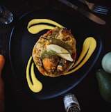 Plated dessert on a marble table — Louis Hansel on Unsplash