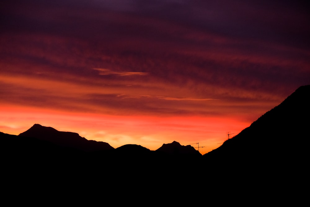 silhouette of mountain