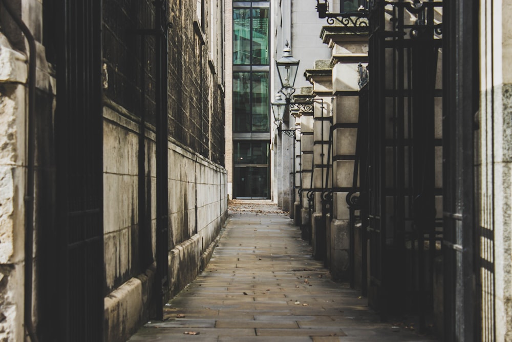 gray concrete walkway