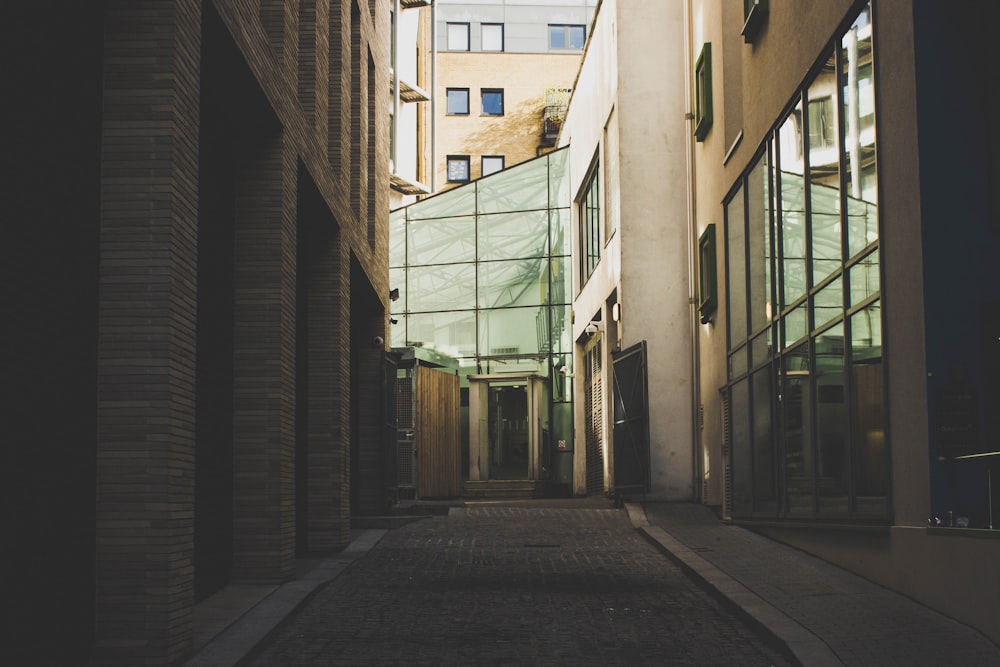 glass and concrete buildings