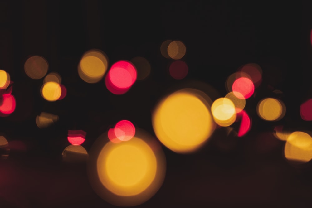 orange and pink bokeh photography