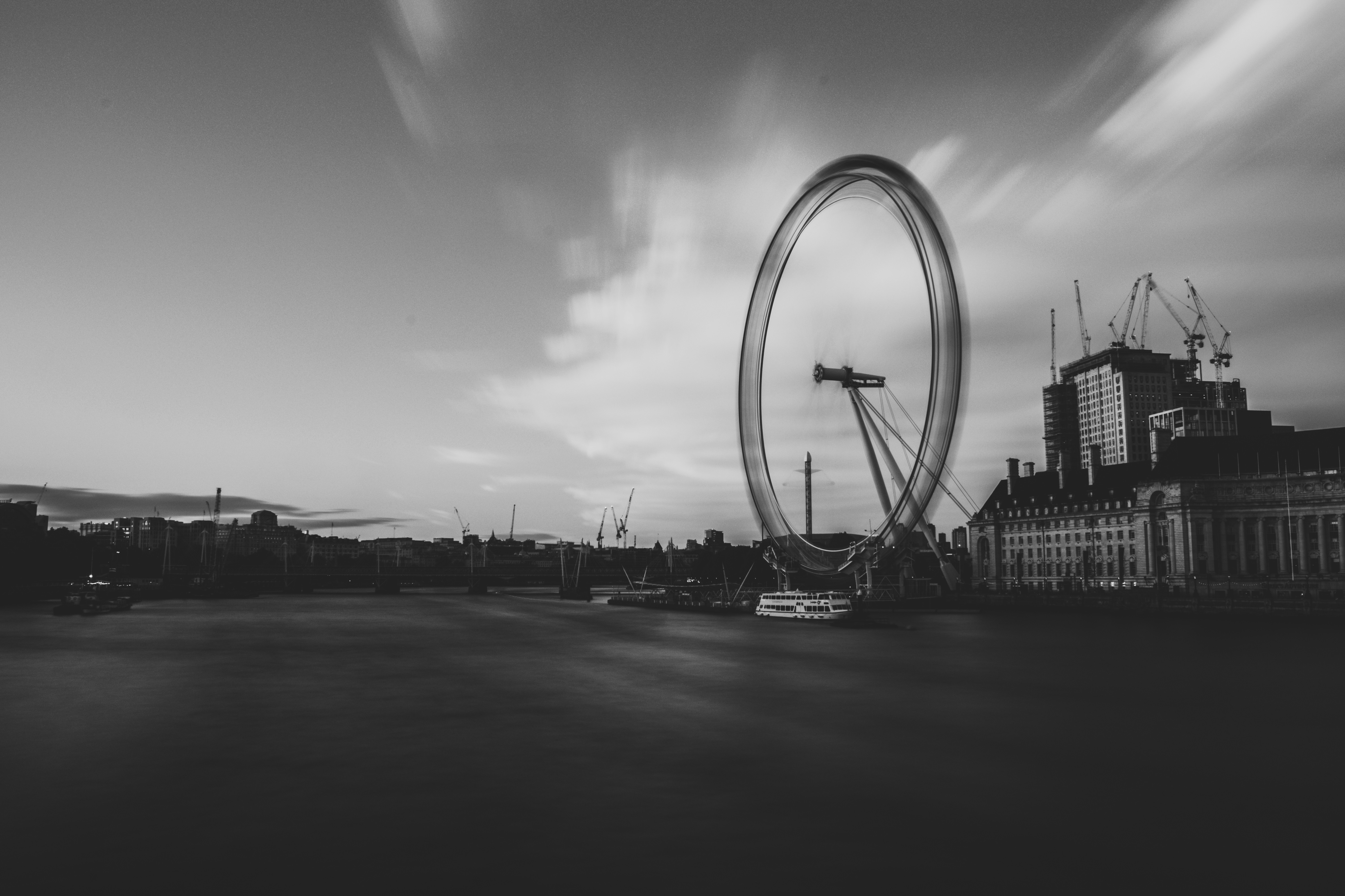 London Eye na fotografia timelapse