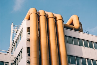 four yellow pipes