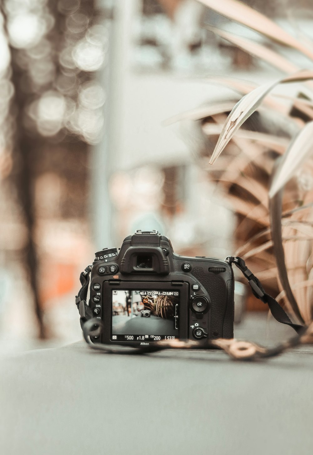 selective focus photography of DSLR camera