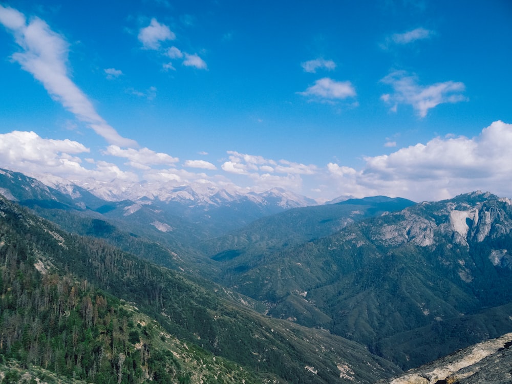 green mountain in aerial photography