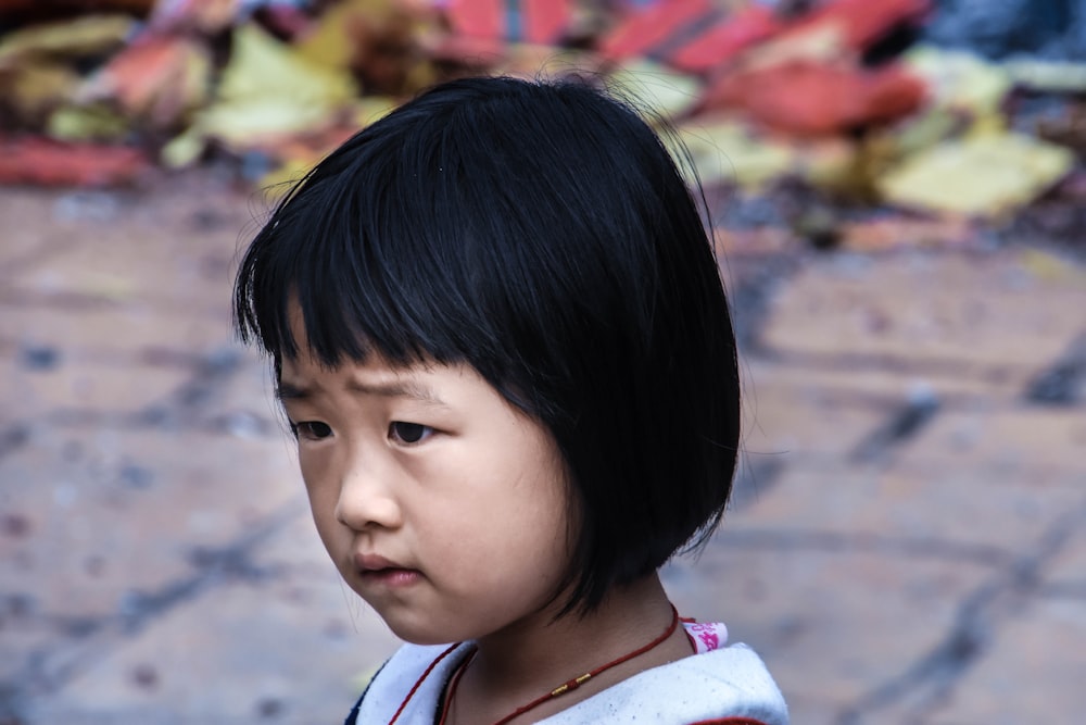 selective focus photography of girl