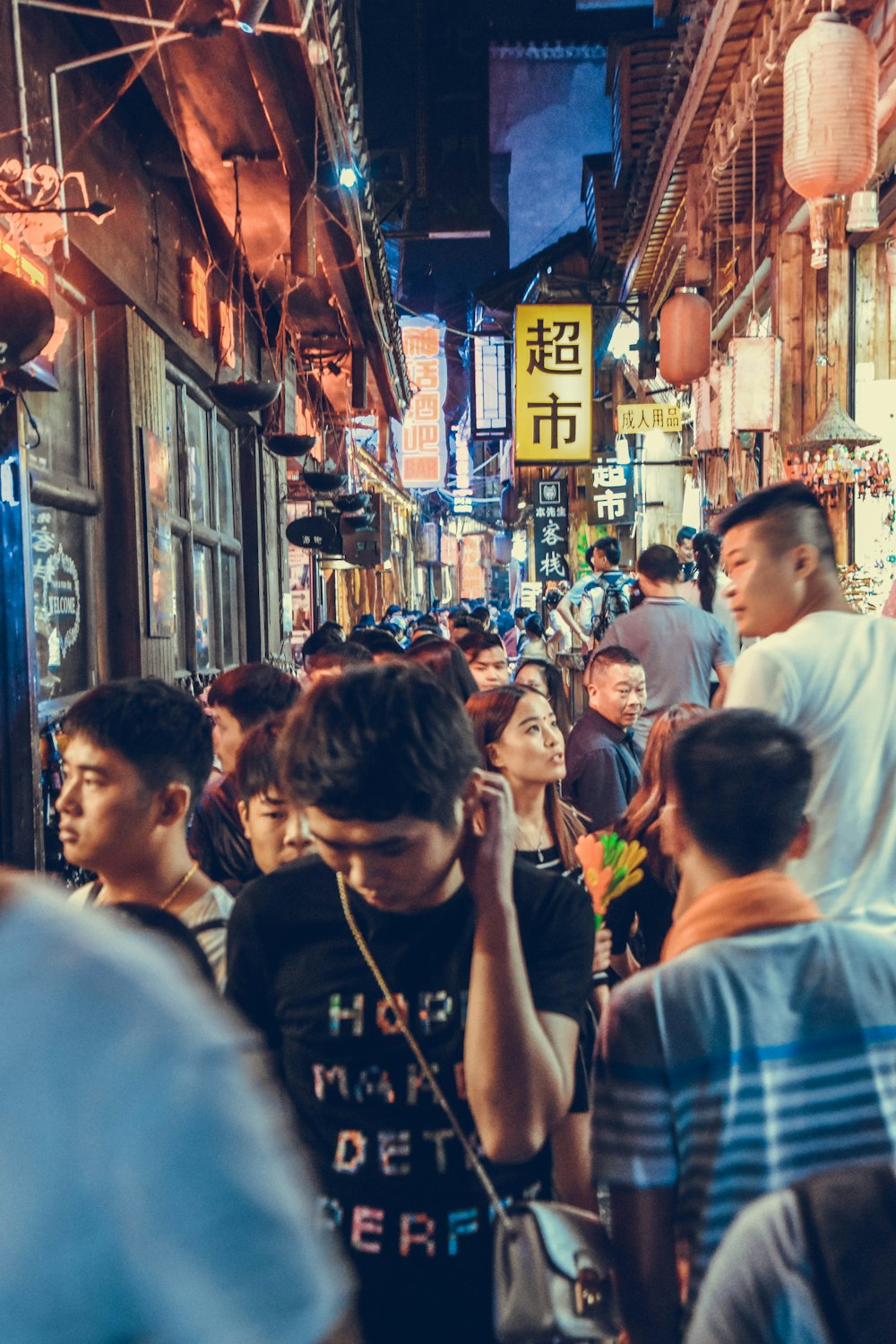 crowd on street